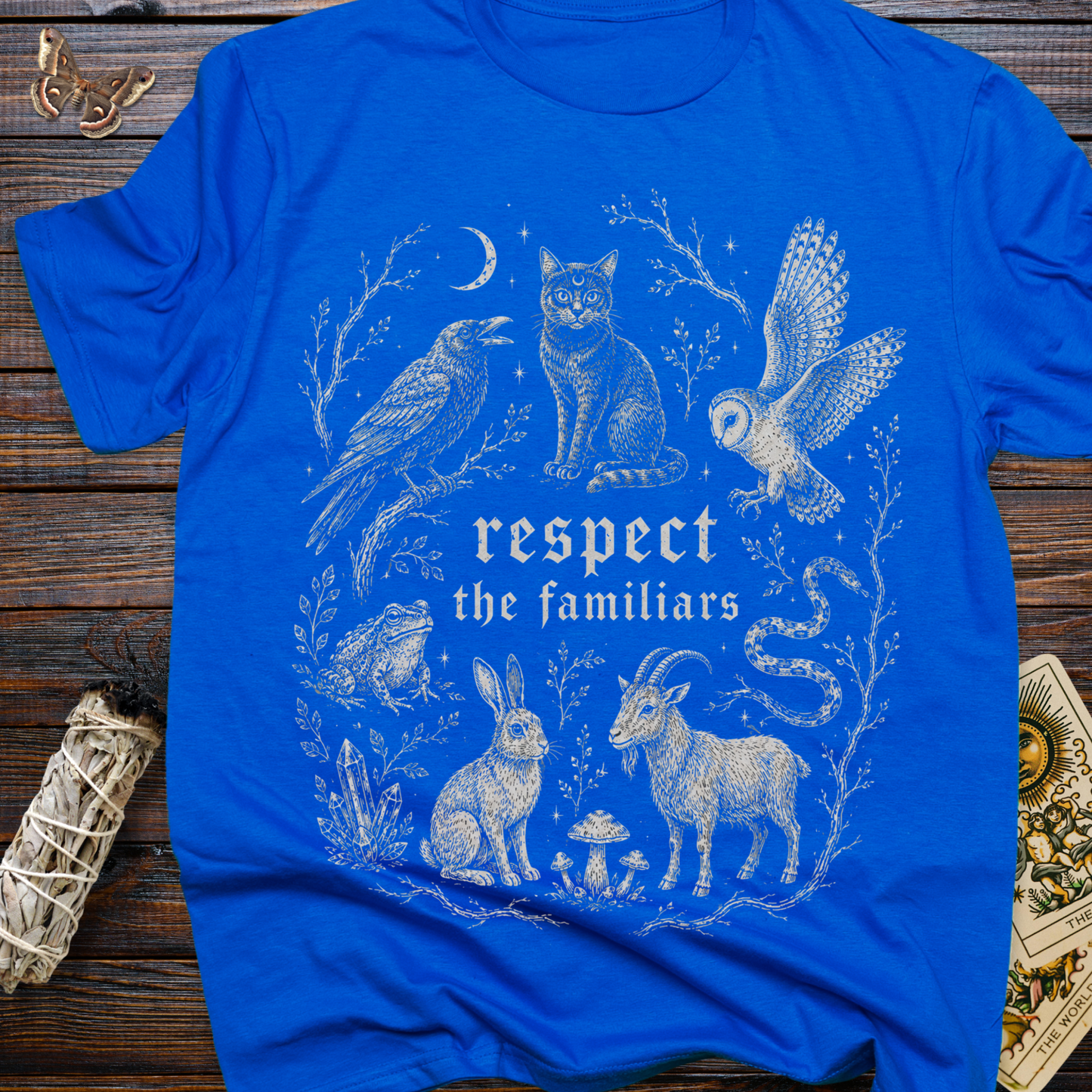 Respect the Familiars Shirt | Witchy Animal Familiar Graphic Tee