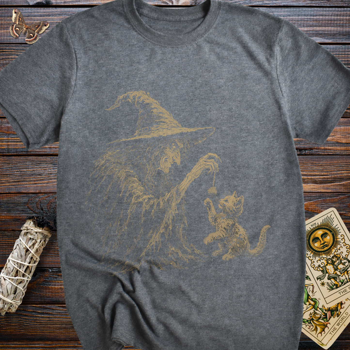Wicked Witch and Kitten Shirt | Witchy Cat Graphic Tee