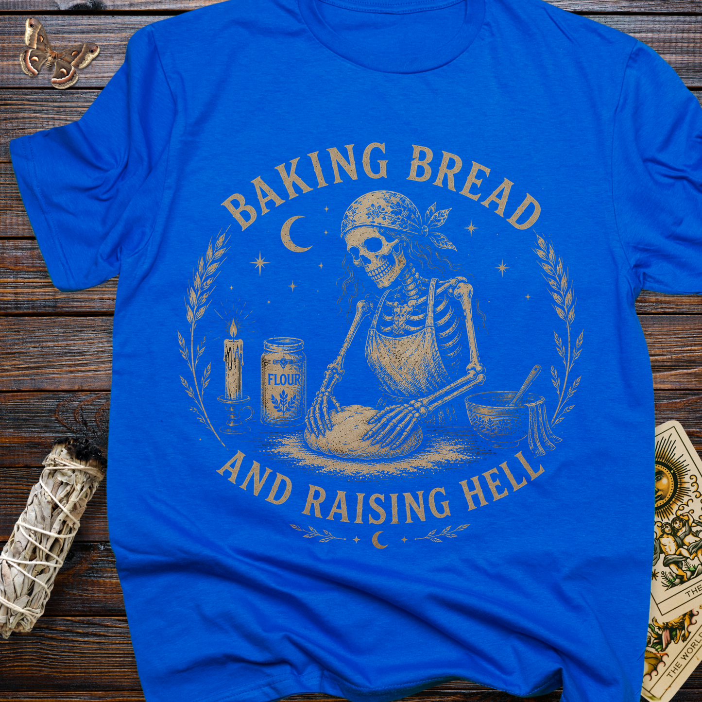Baking Bread and Raising Hell Shirt | Funny Kitchen Witch Tee