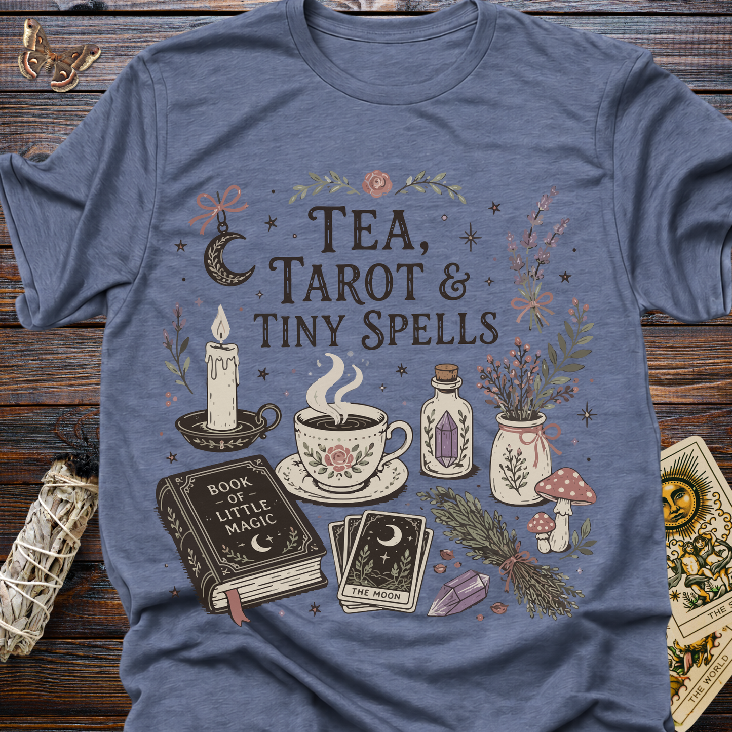 Tea, Tarot & Tiny Spells T-Shirt