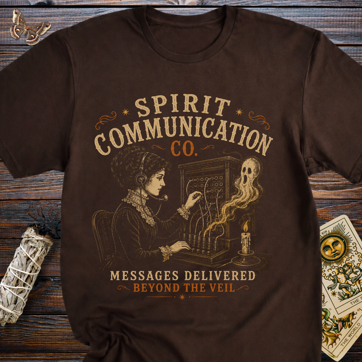Spirit Communication Co. Messages Delivered Beyond the Veil T-Shirt