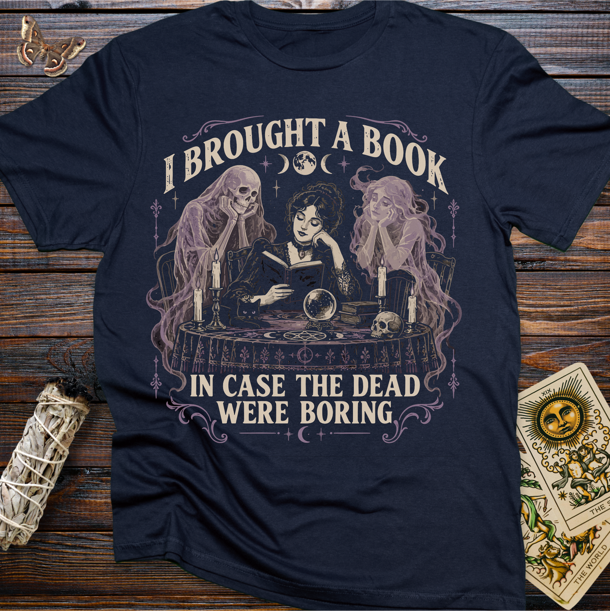 I Brought a Book In Case the Dead Were Boring T-Shirt