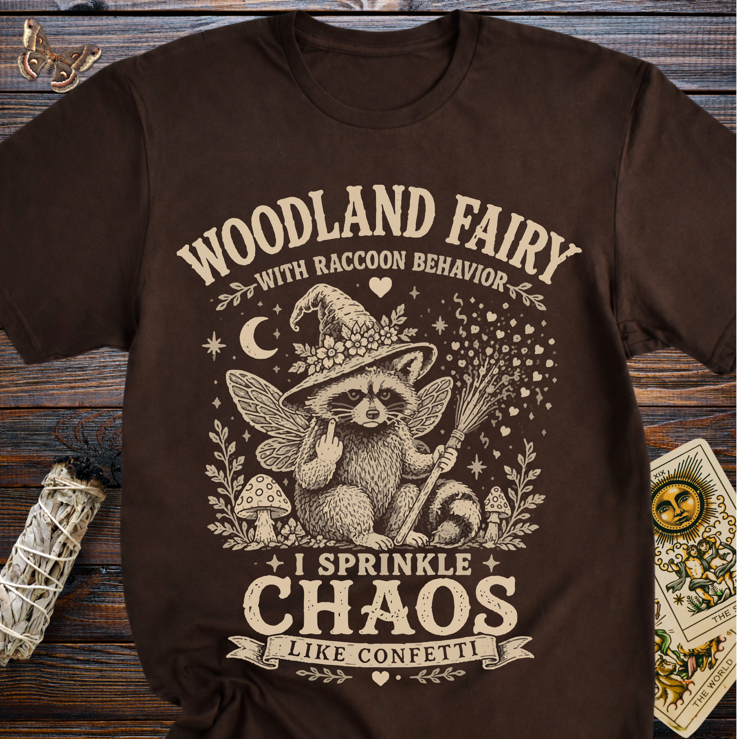 Woodland Fairy With Raccoon Behavior