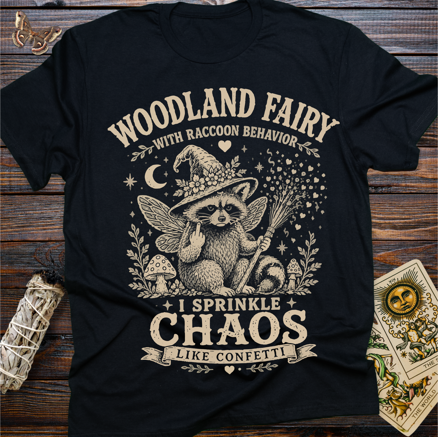 Woodland Fairy With Raccoon Behavior
