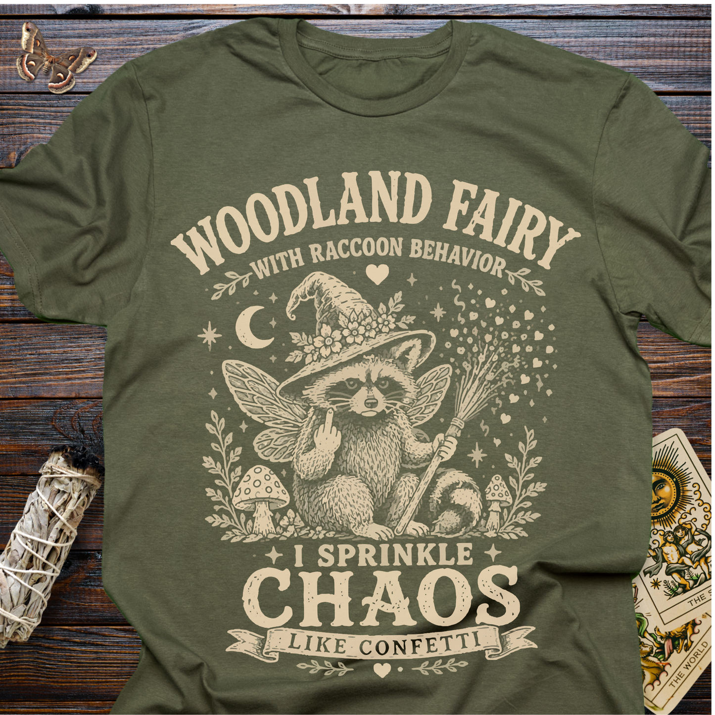 Woodland Fairy With Raccoon Behavior