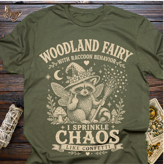 Woodland Fairy With Raccoon Behavior