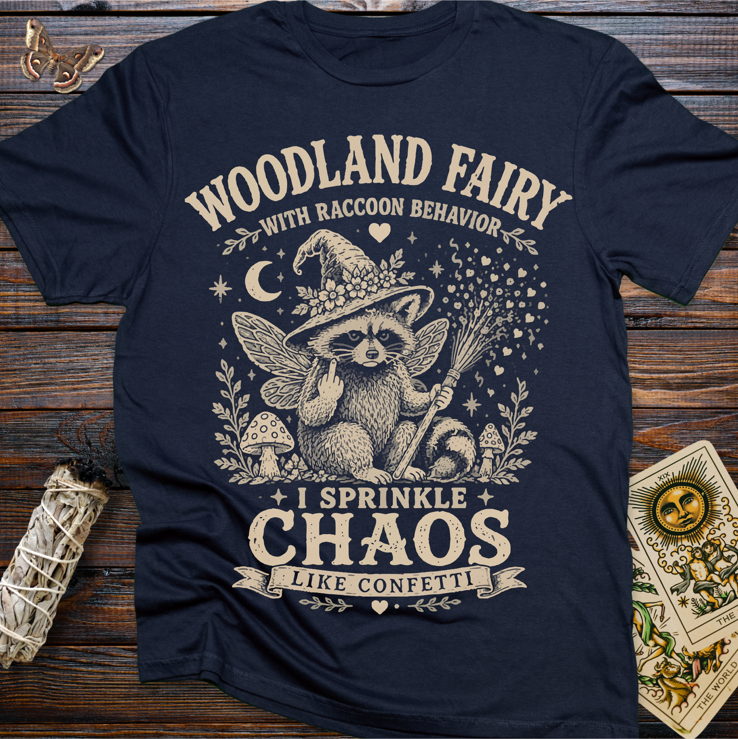 Woodland Fairy With Raccoon Behavior