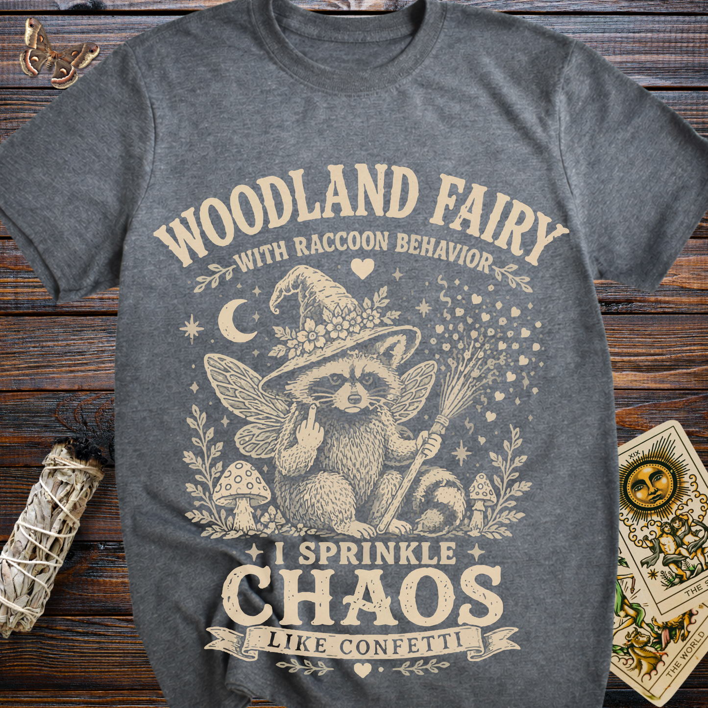 Woodland Fairy With Raccoon Behavior