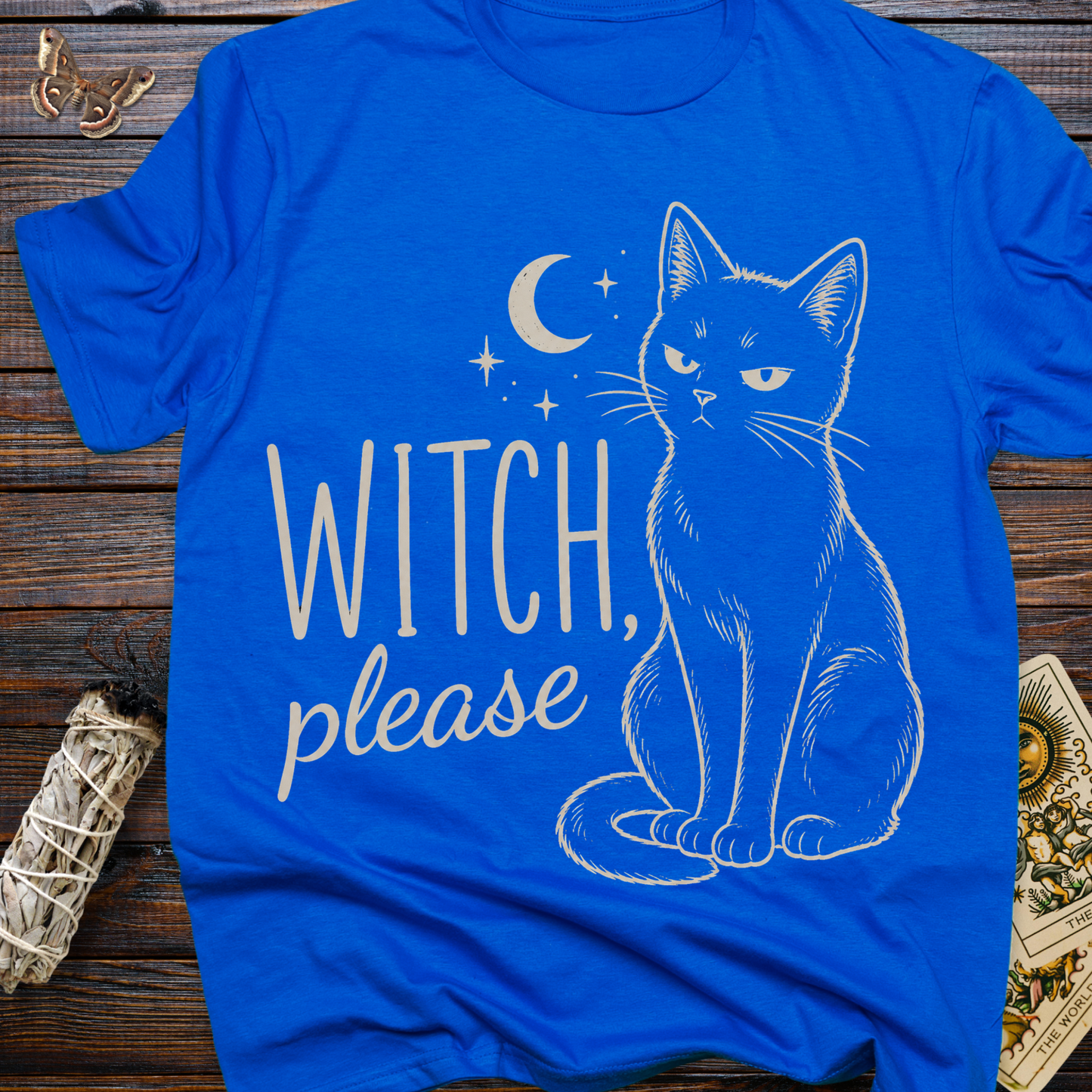 Witch Please Black Cat T-Shirt | Funny Witchy Graphic Tee for Women