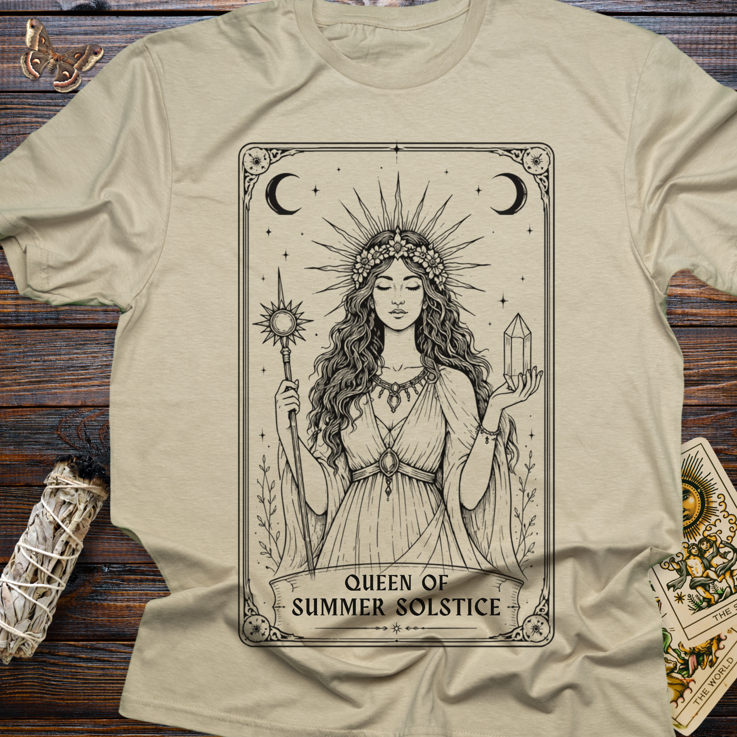 Queen of Summer Solstice Tarot Card