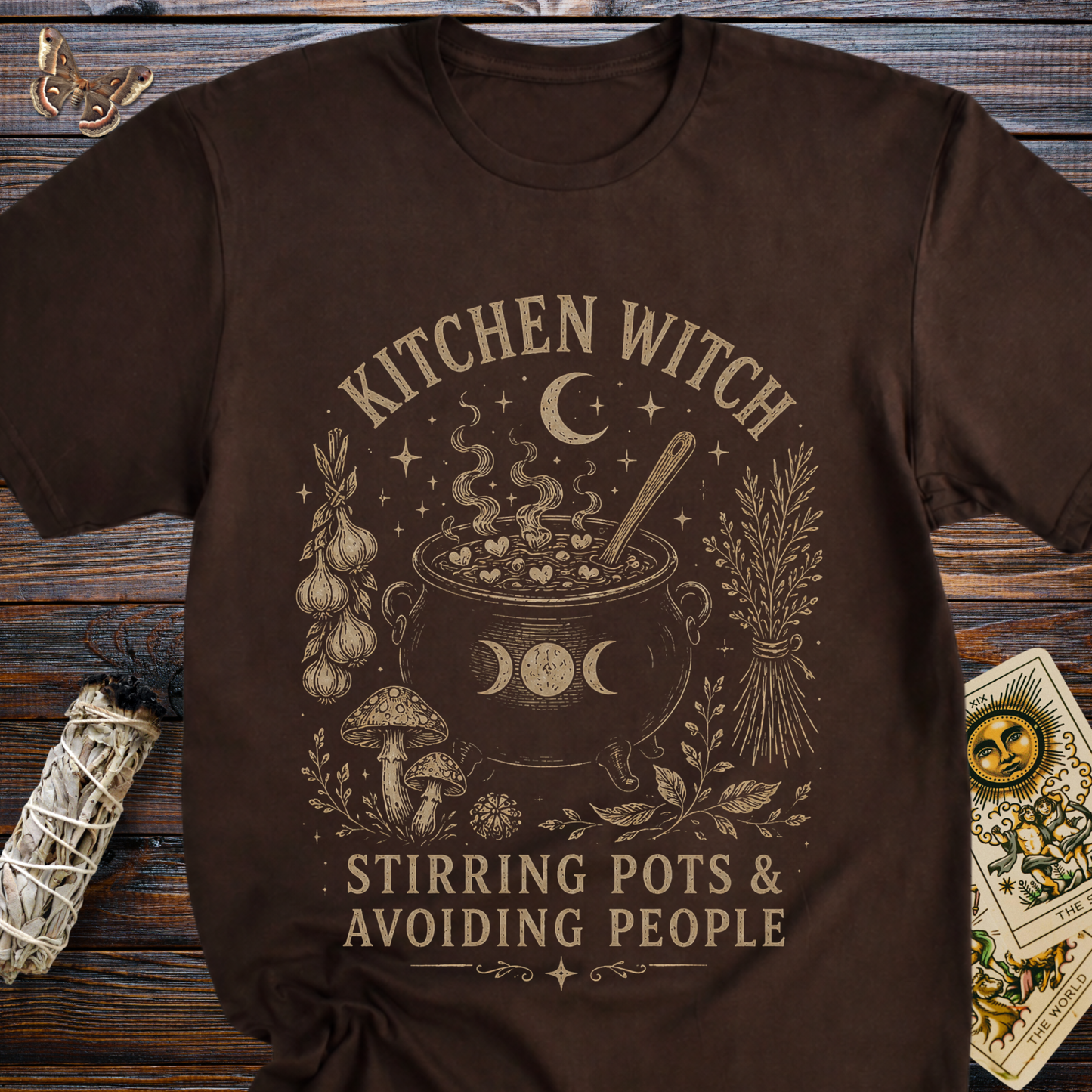 Kitchen Witch Shirt | Stirring Pots & Avoiding People Witchy Graphic Tee