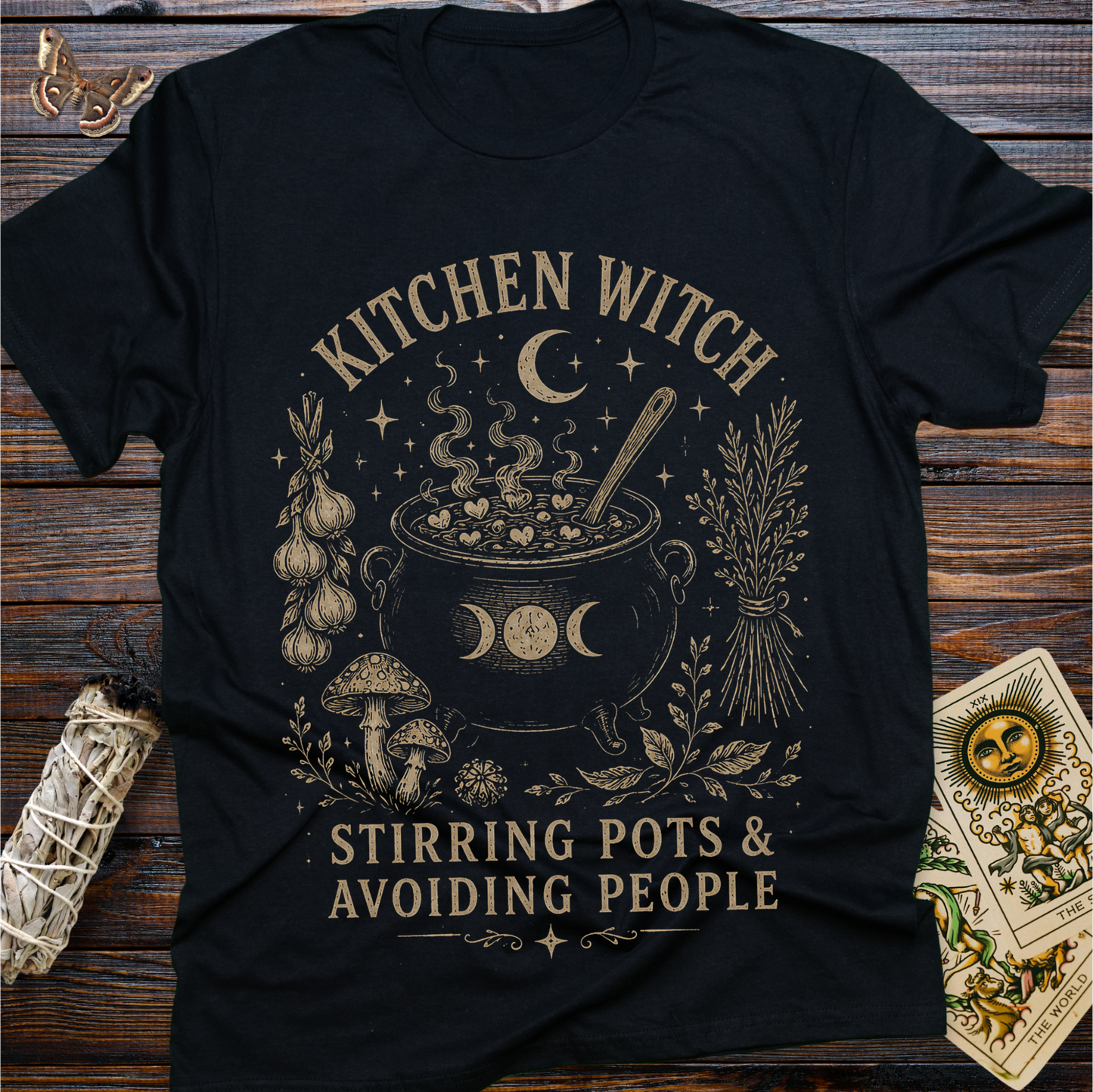 Kitchen Witch Shirt | Stirring Pots & Avoiding People Witchy Graphic Tee