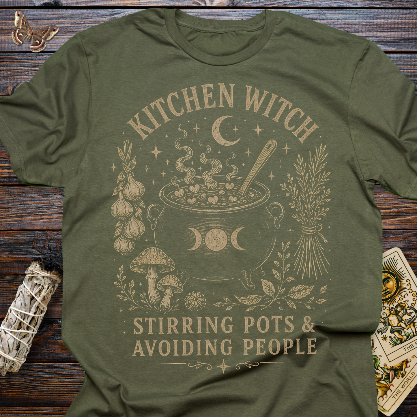 Kitchen Witch Shirt | Stirring Pots & Avoiding People Witchy Graphic Tee