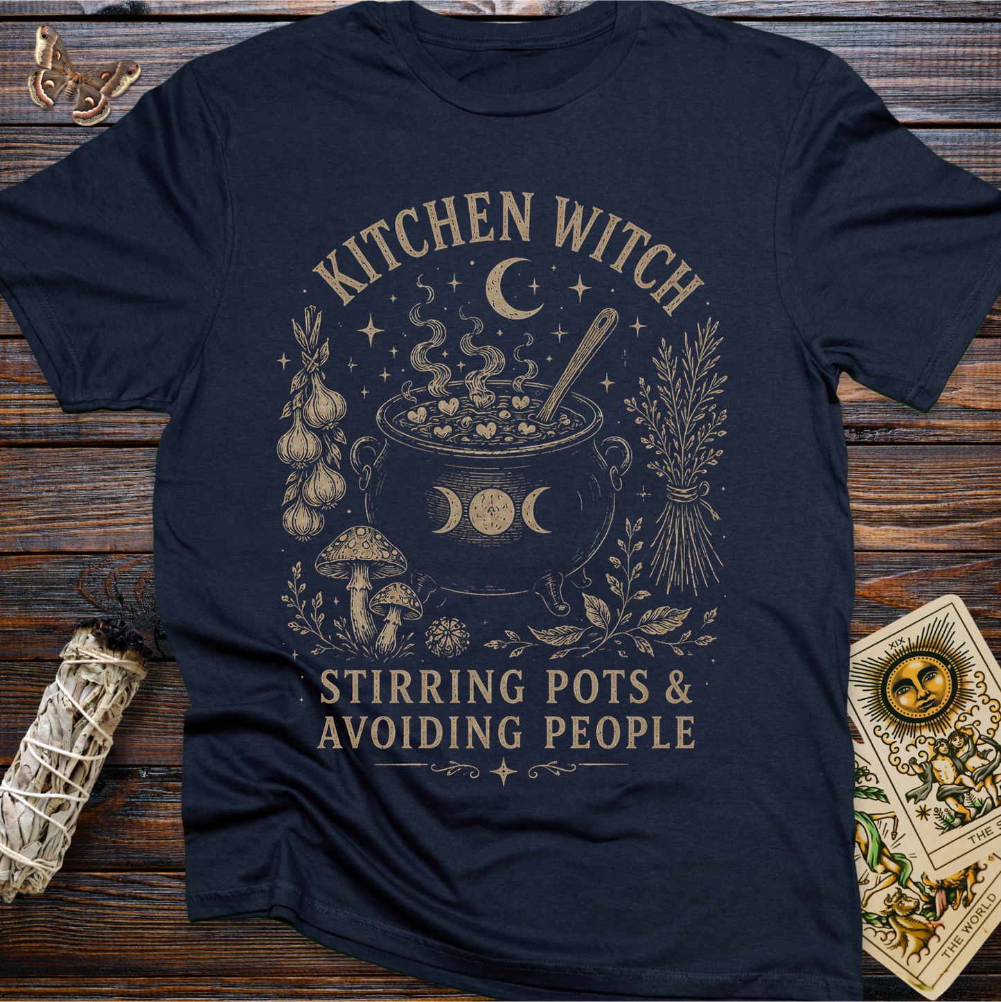 Kitchen Witch Shirt | Stirring Pots & Avoiding People Witchy Graphic Tee