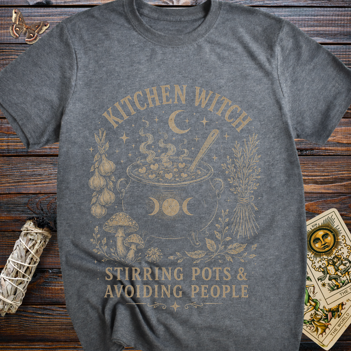 Kitchen Witch Shirt | Stirring Pots & Avoiding People Witchy Graphic Tee