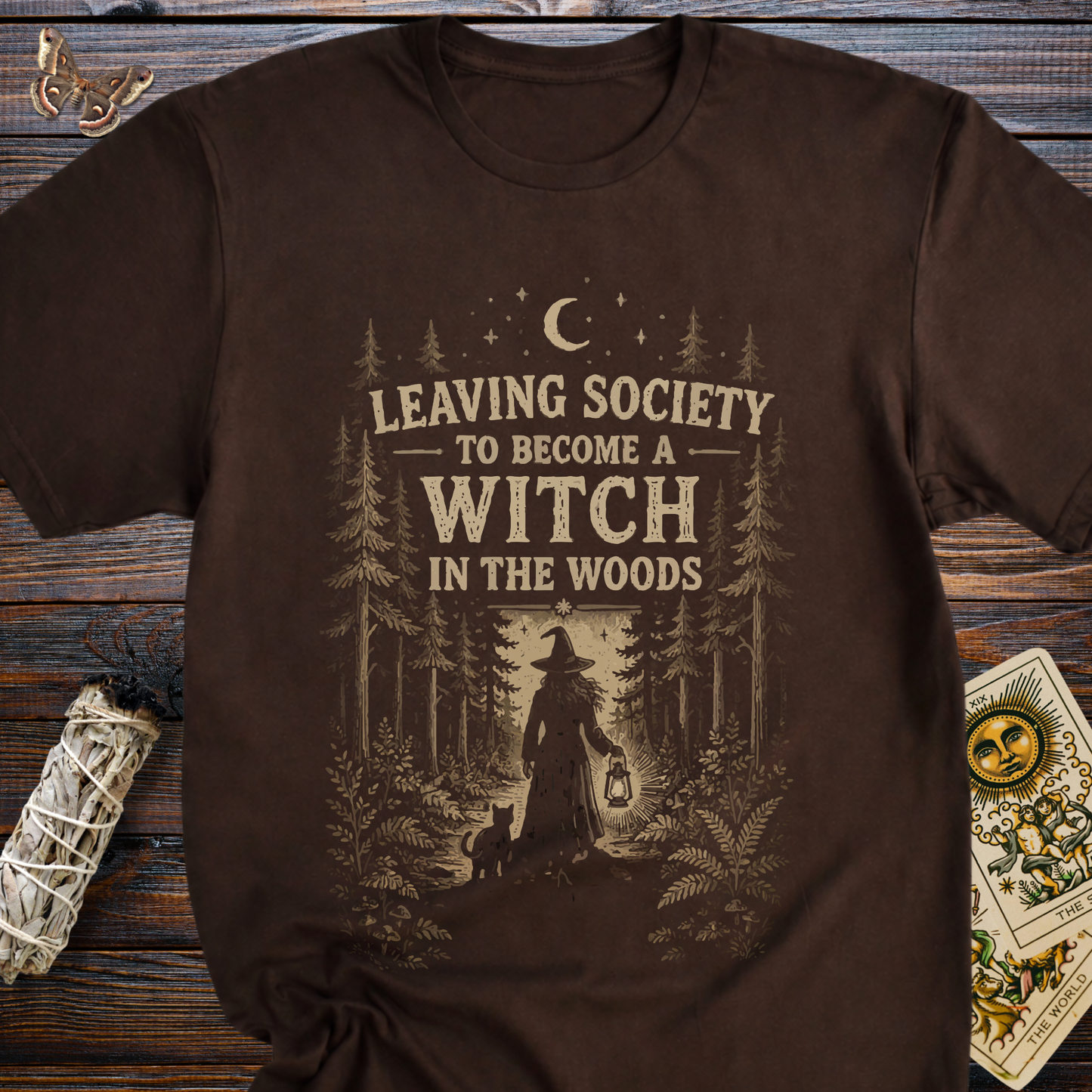 Leaving Society to Become a Witch in the Woods Shirt | Forest Witch Graphic Tee