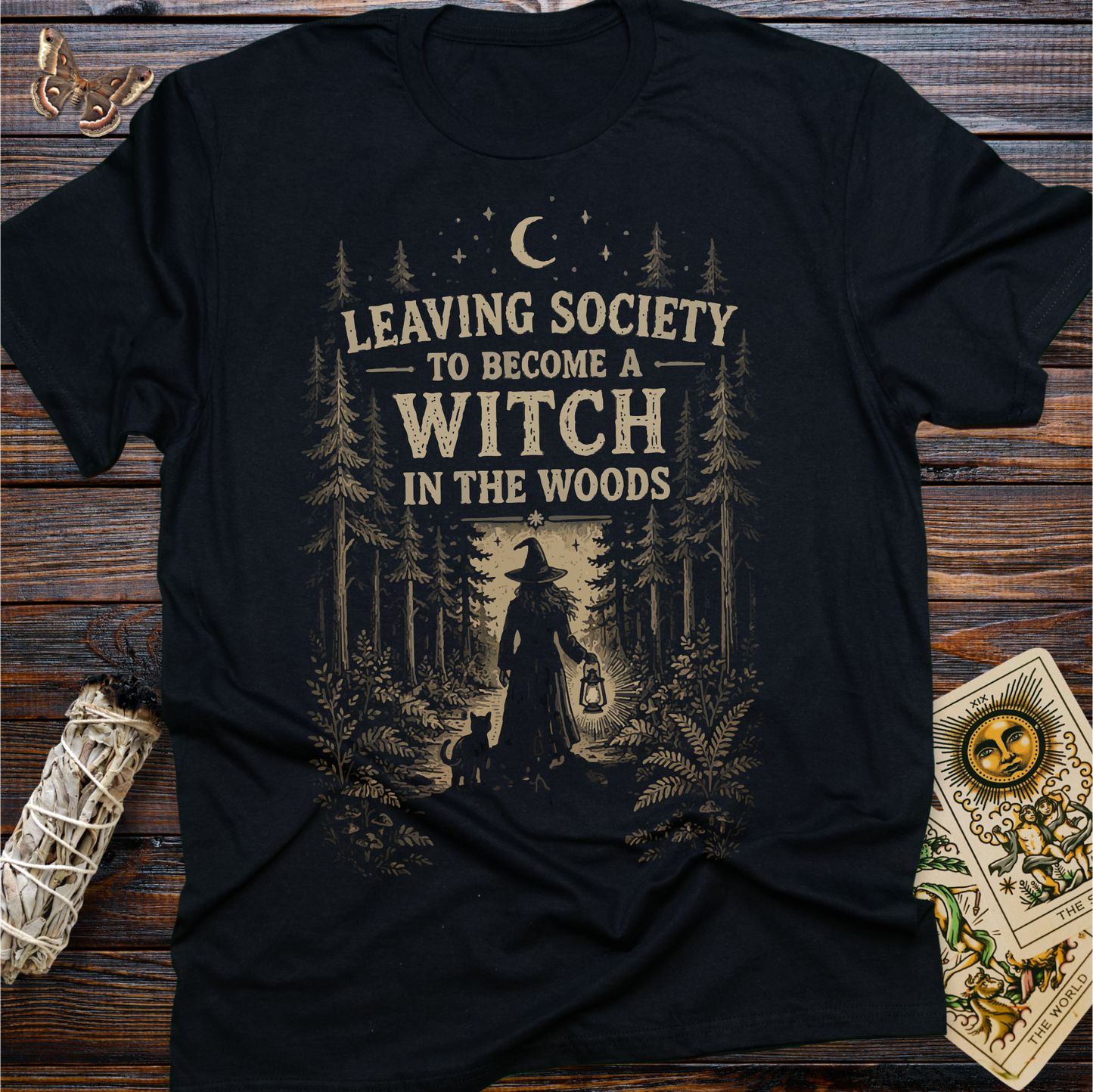 Leaving Society to Become a Witch in the Woods Shirt | Forest Witch Graphic Tee