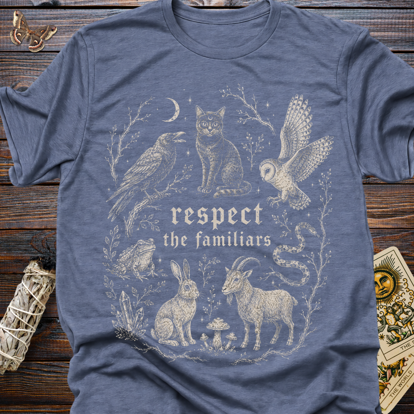 Respect the Familiars Shirt | Witchy Animal Familiar Graphic Tee