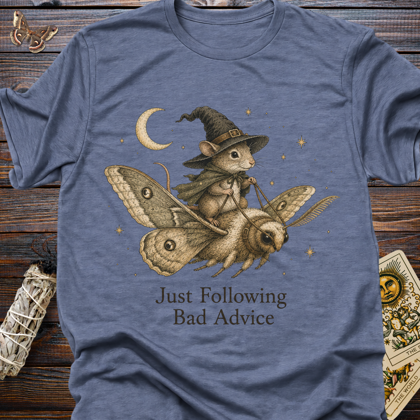 Just Following Bad Advice Shirt | Funny Witchy Mouse Graphic Tee