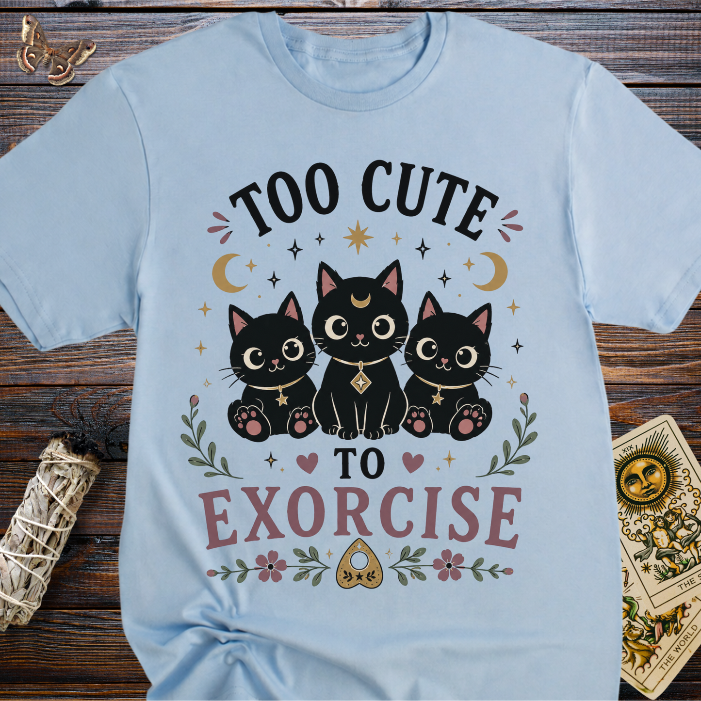 Too Cute to Exorcise Shirt | Funny Black Cat Witchy Tee