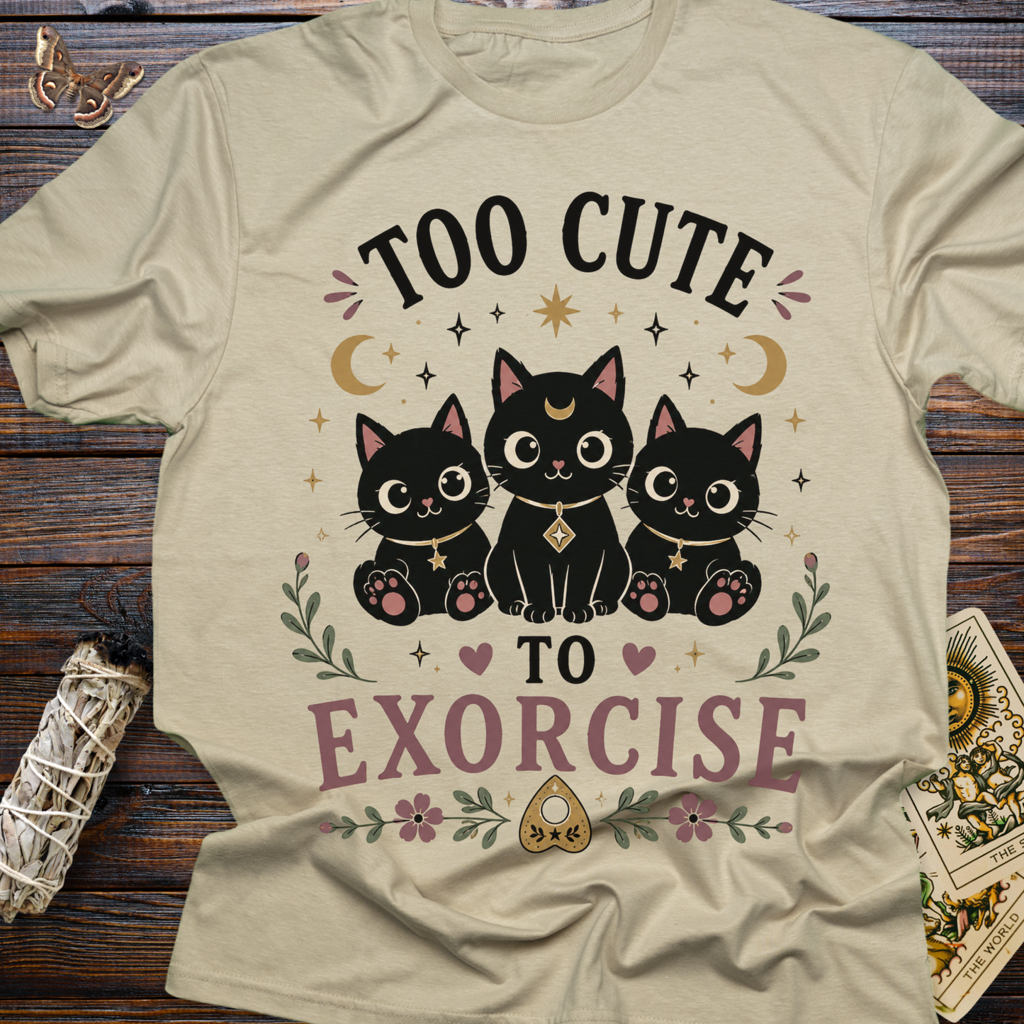 Too Cute to Exorcise Shirt | Funny Black Cat Witchy Tee