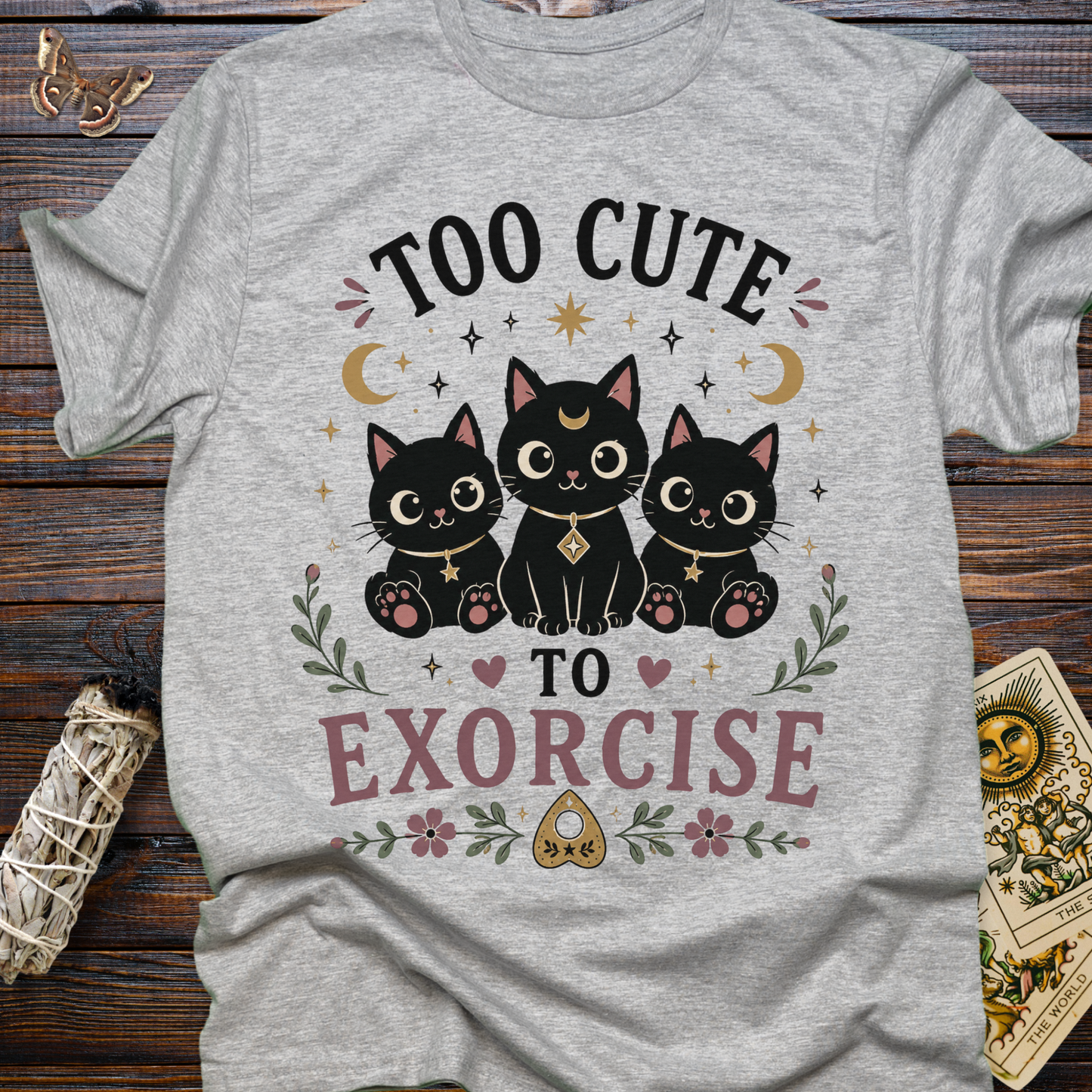 Too Cute to Exorcise Shirt | Funny Black Cat Witchy Tee