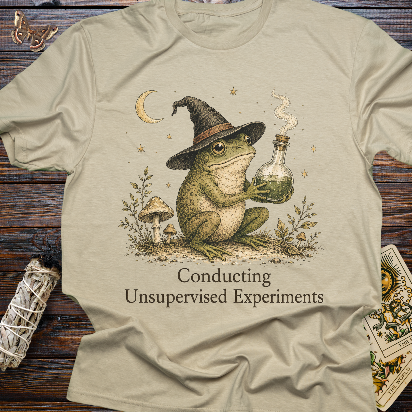 Conducting Unsupervised Experiments Frog Witch Shirt | Funny Witchy Tee