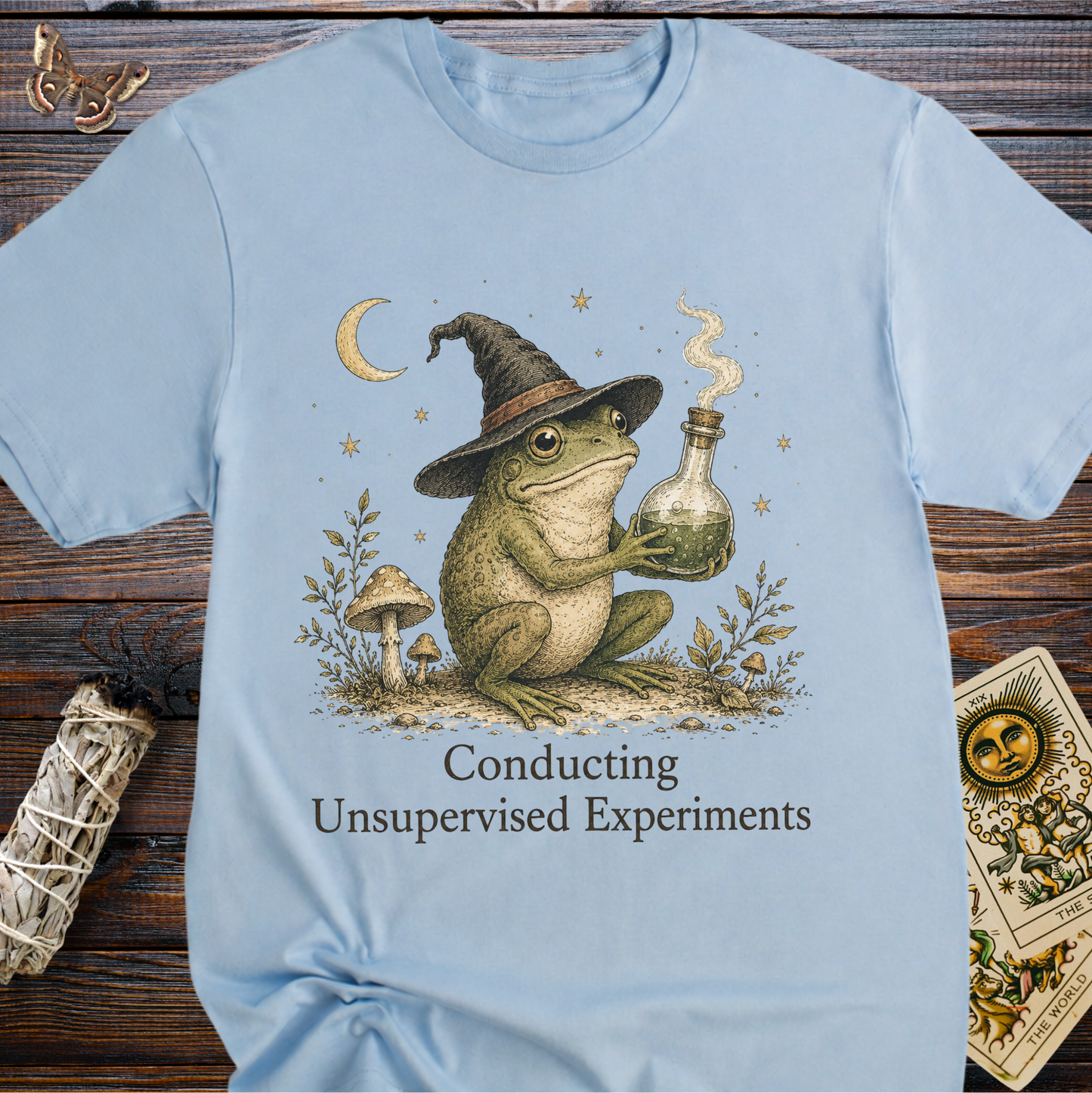 Conducting Unsupervised Experiments Frog Witch Shirt | Funny Witchy Tee