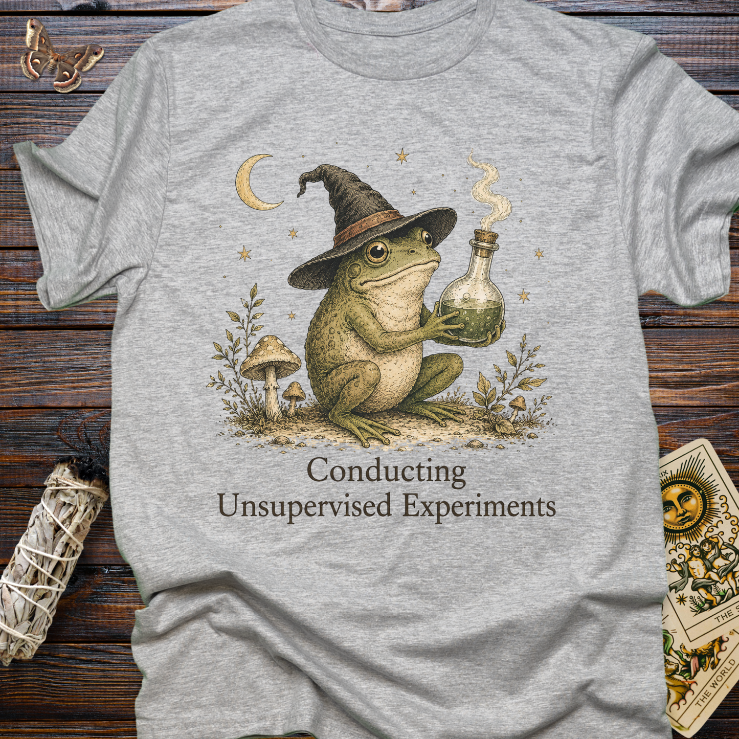 Conducting Unsupervised Experiments Frog Witch Shirt | Funny Witchy Tee