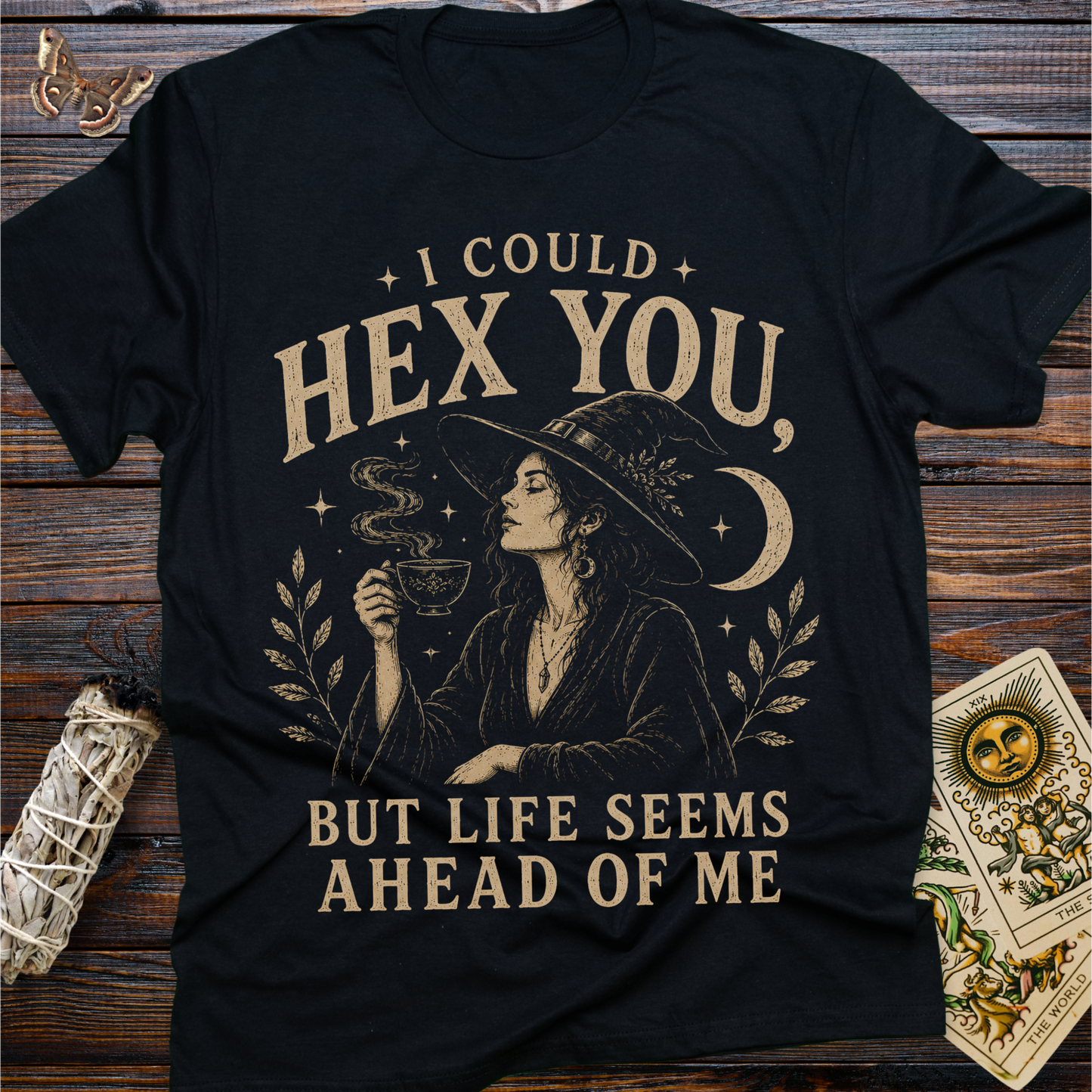 I Could Hex You But Life Seems Ahead of Me Shirt | Funny Witch Tee