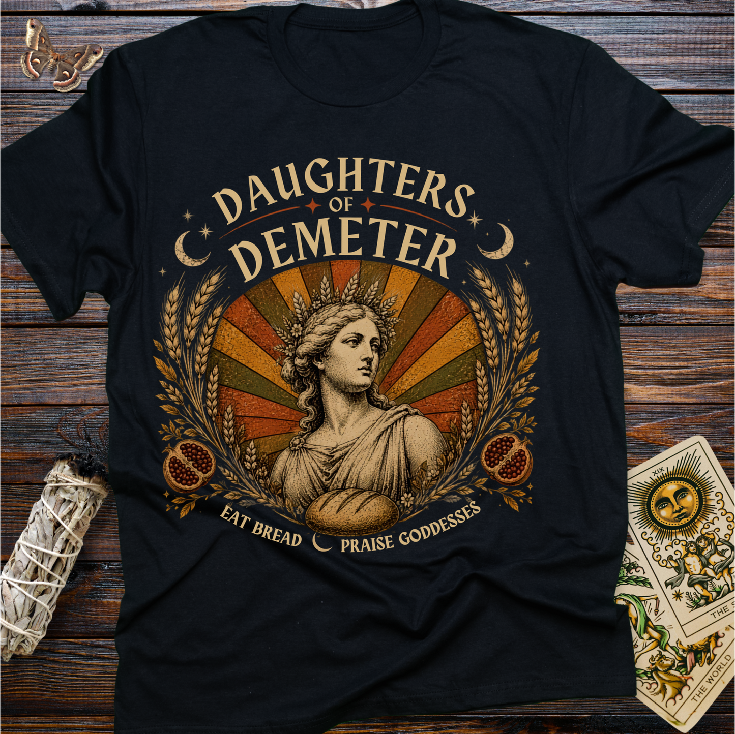 Daughters of Demeter Shirt | Eat Bread Praise Goddesses Graphic Tee