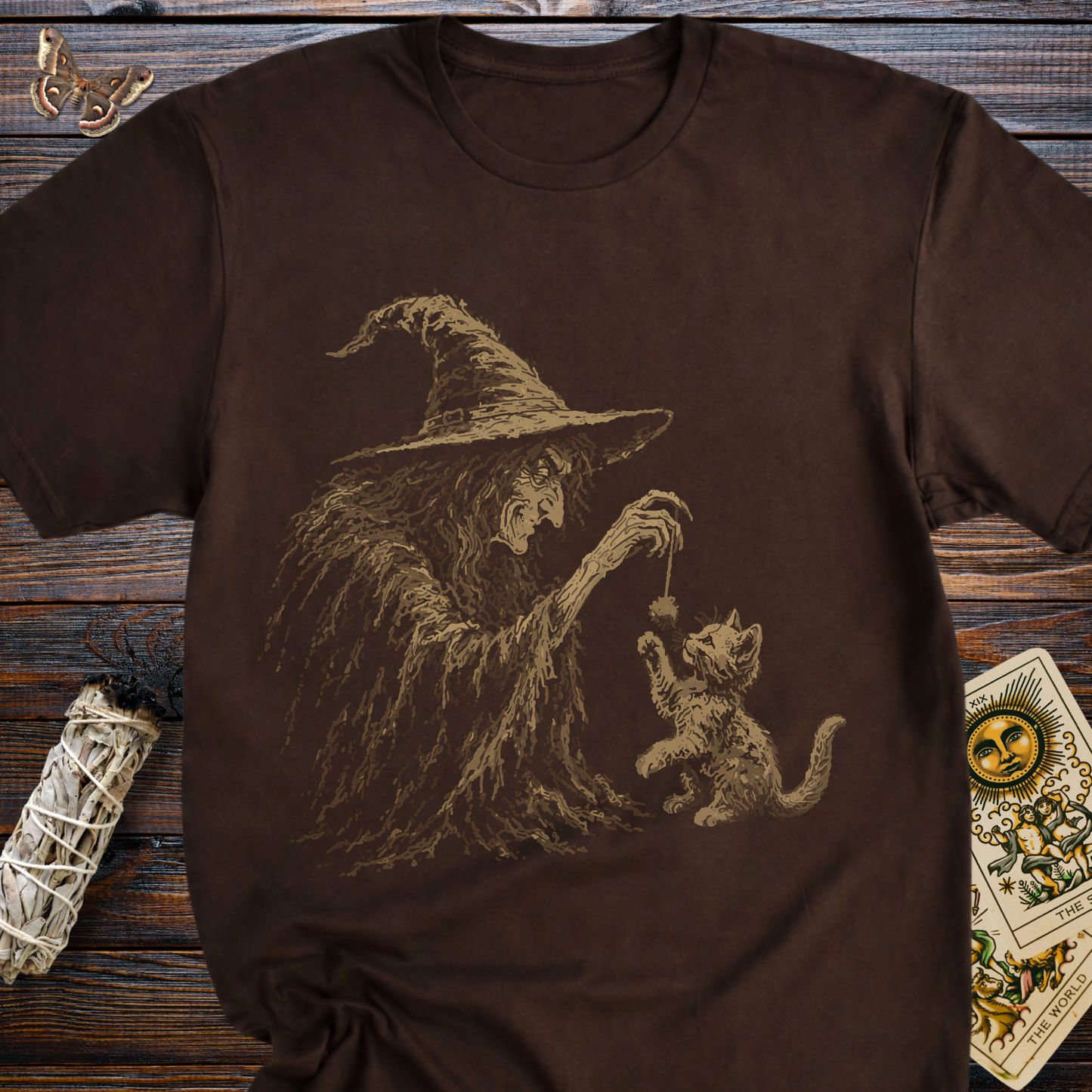 Wicked Witch and Kitten Shirt | Witchy Cat Graphic Tee