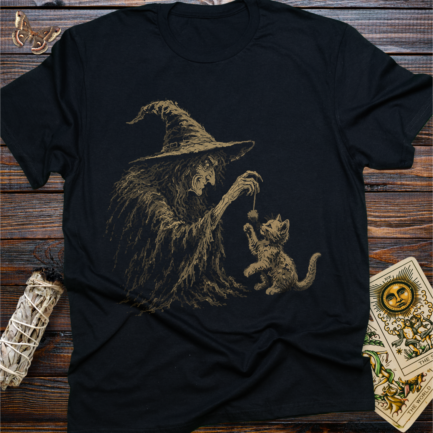 Wicked Witch and Kitten Shirt | Witchy Cat Graphic Tee