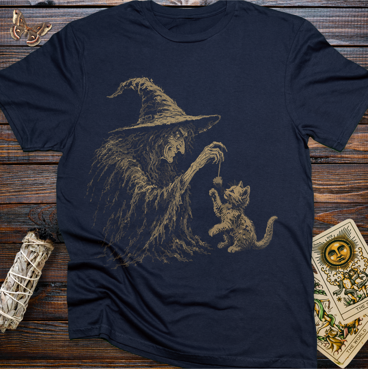 Wicked Witch and Kitten Shirt | Witchy Cat Graphic Tee