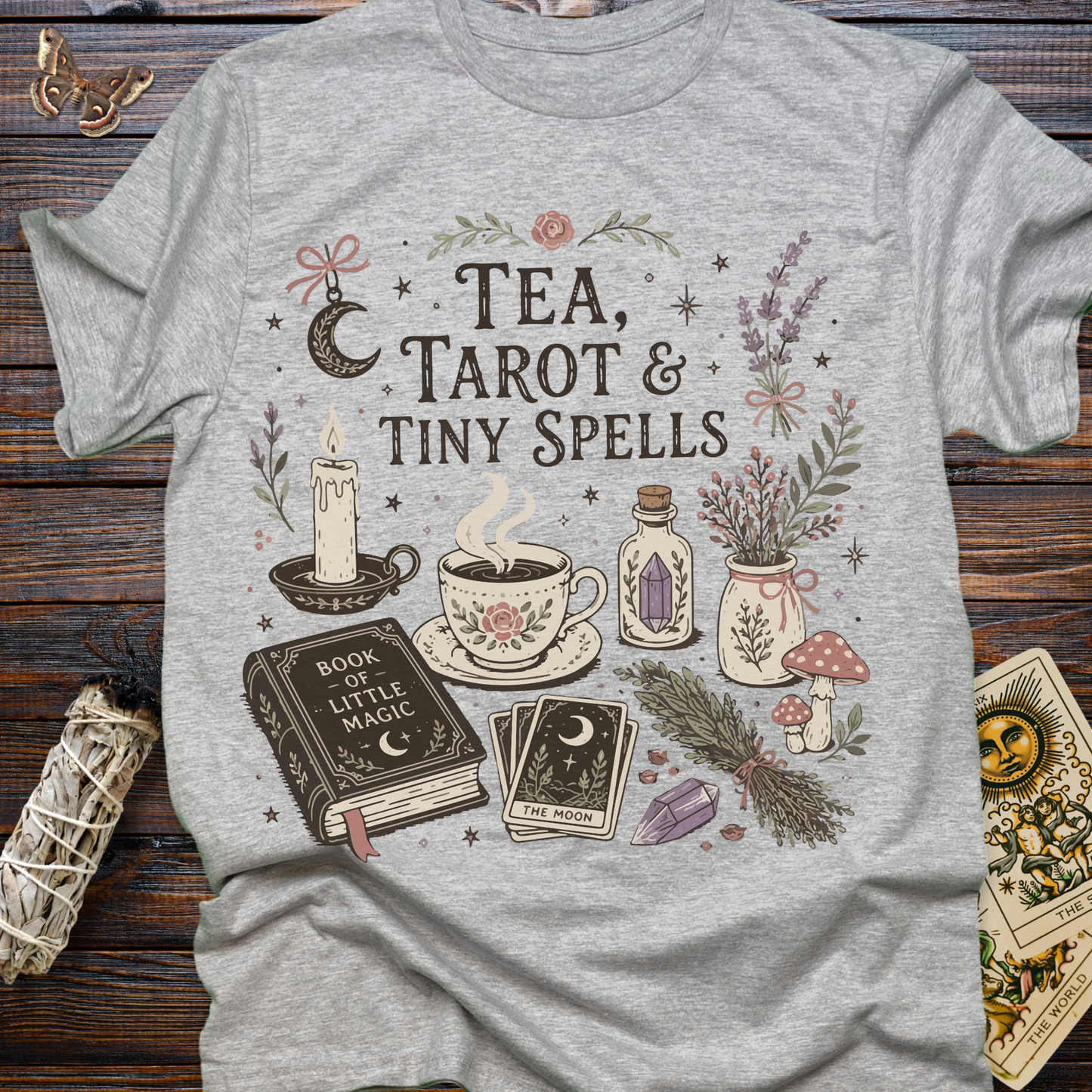 Tea, Tarot & Tiny Spells T-Shirt