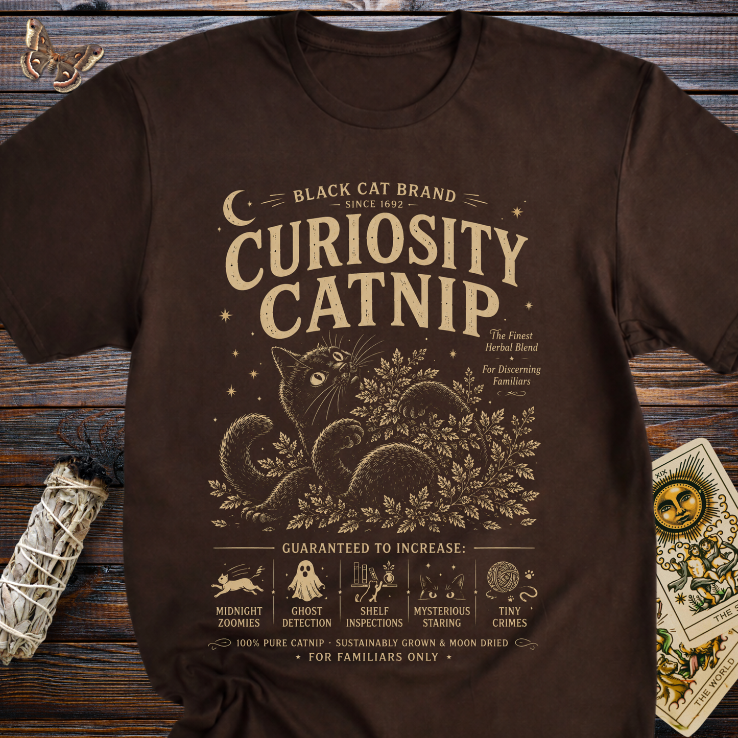 Black Cat Brand Curiosity Catnip T-Shirt
