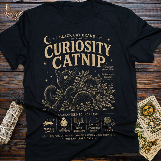 Black Cat Brand Curiosity Catnip T-Shirt