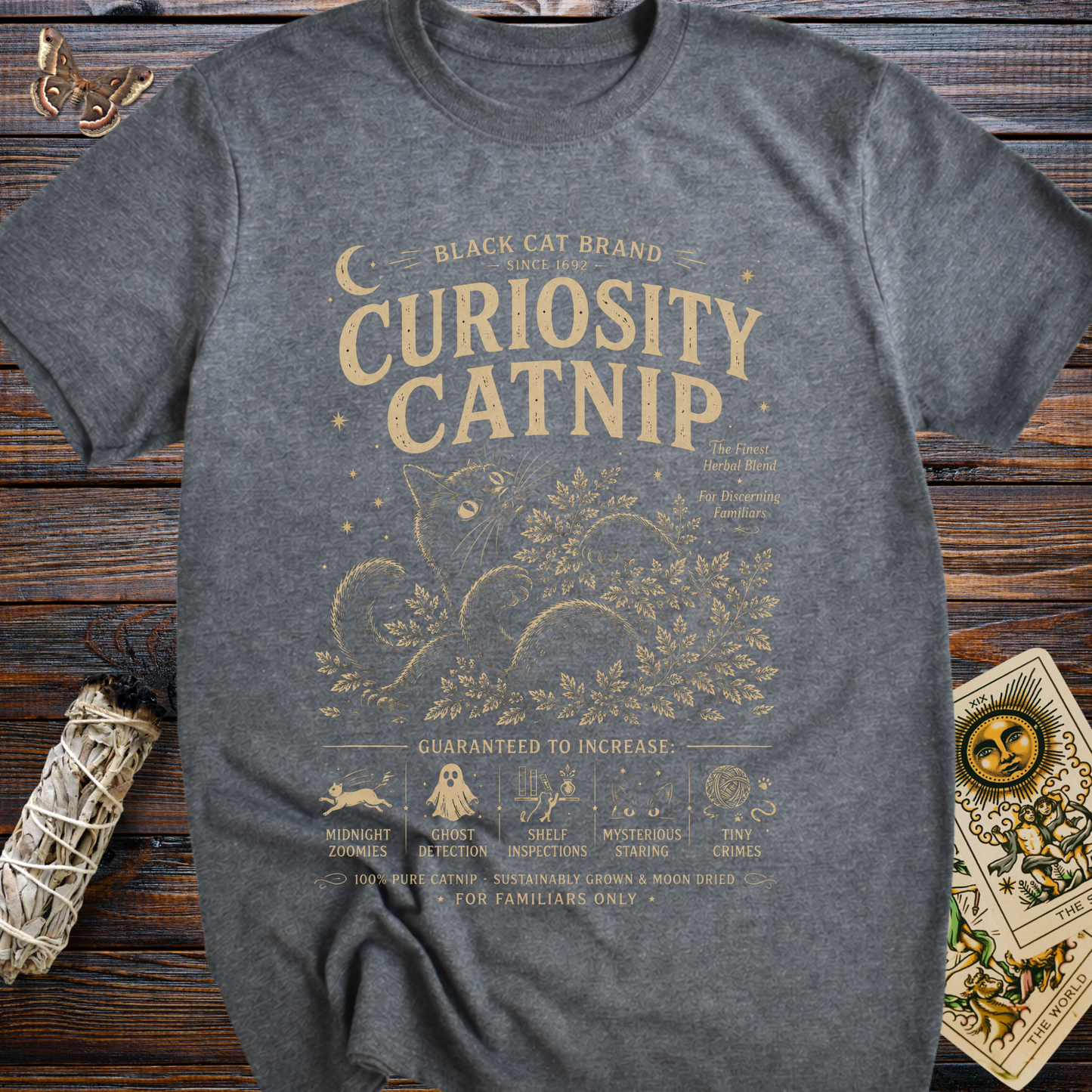 Black Cat Brand Curiosity Catnip T-Shirt