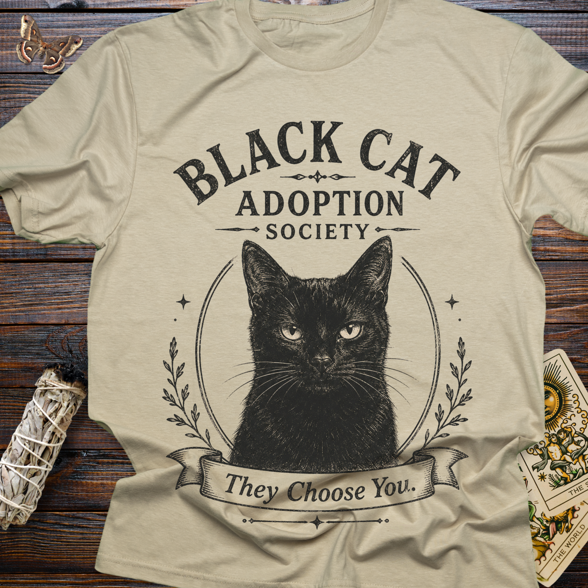 Black Cat Adoption Society T-Shirt