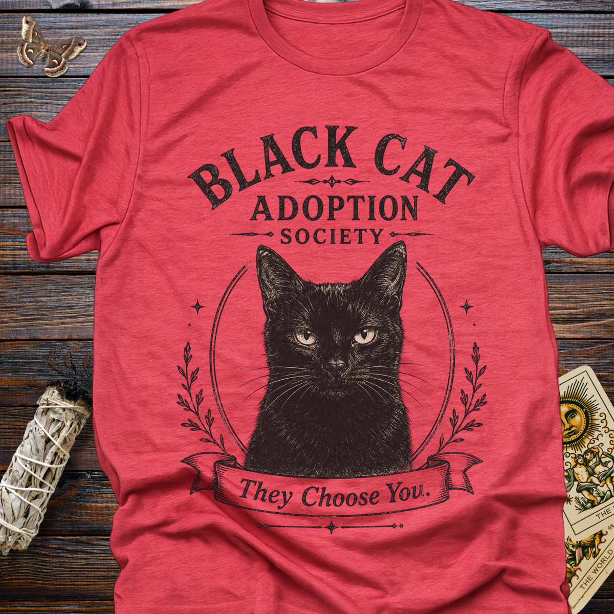 Black Cat Adoption Society T-Shirt
