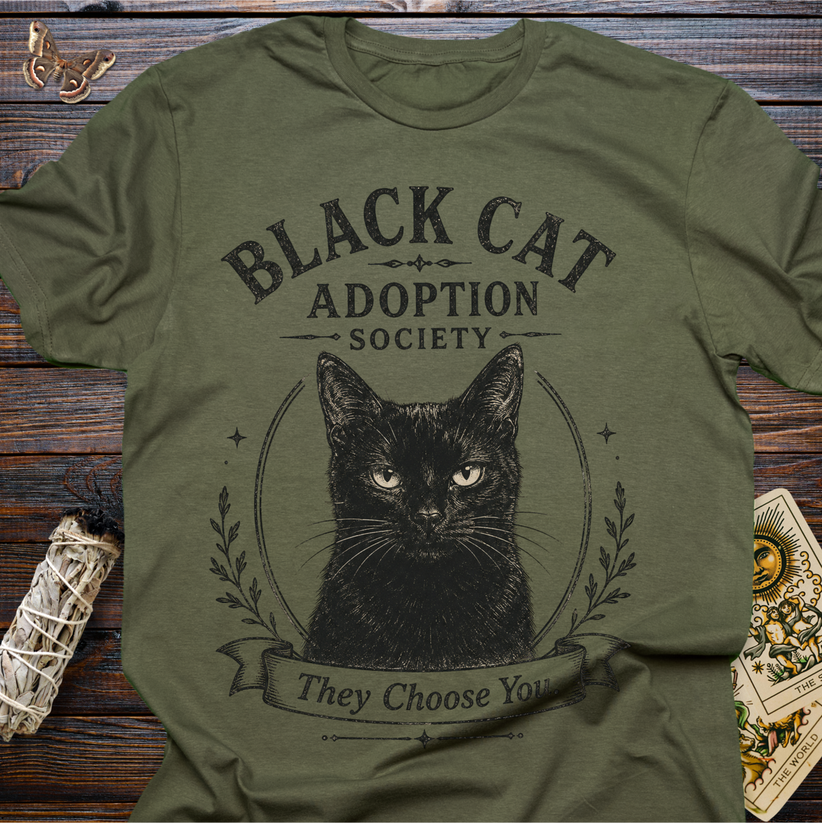 Black Cat Adoption Society T-Shirt