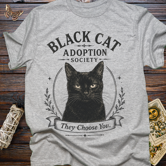 Black Cat Adoption Society T-Shirt