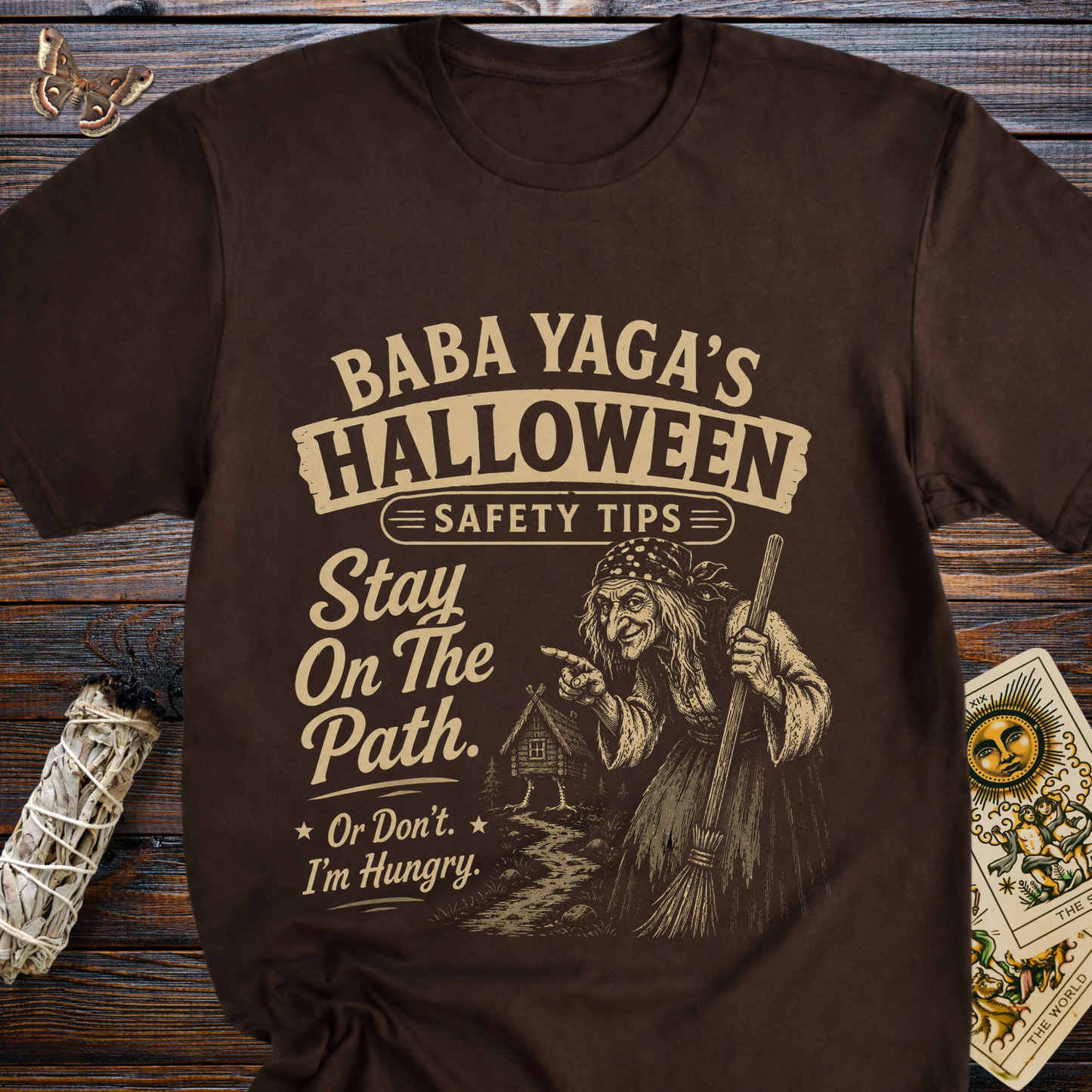 Baba Yaga's Halloween Safety Tips T-Shirt
