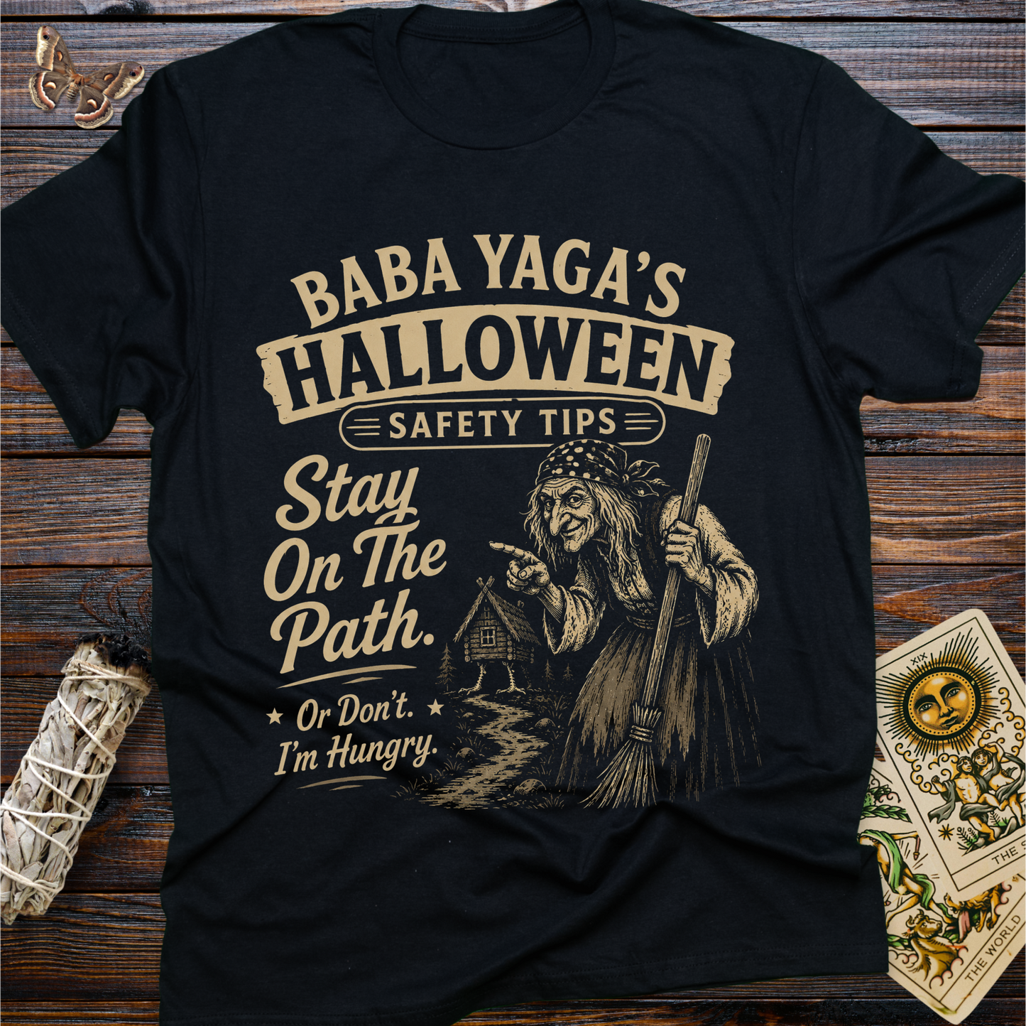 Baba Yaga's Halloween Safety Tips T-Shirt