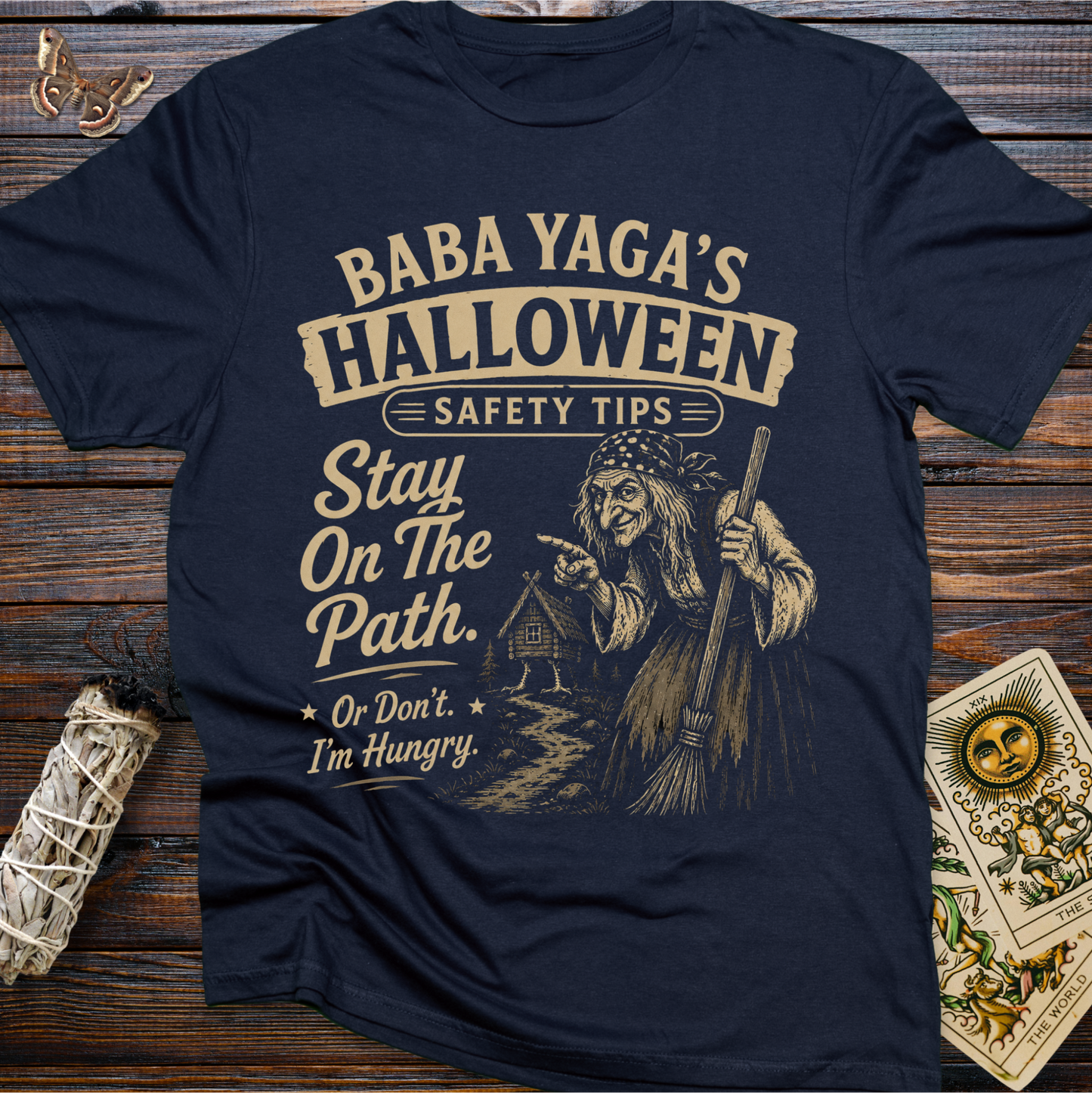 Baba Yaga's Halloween Safety Tips T-Shirt
