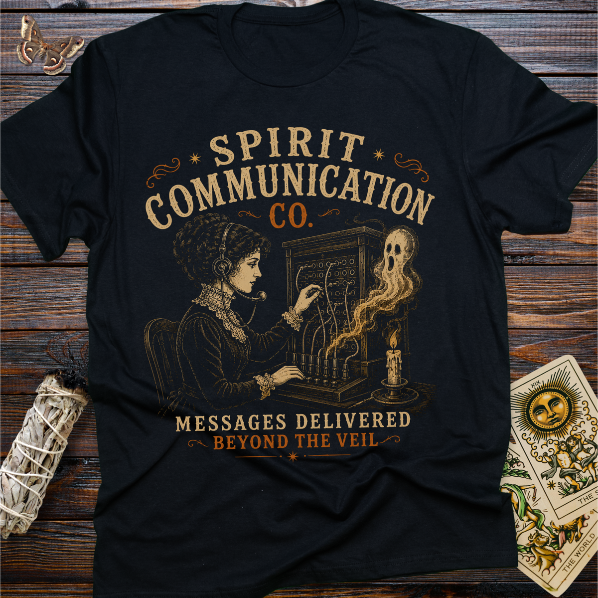 Spirit Communication Co. Messages Delivered Beyond the Veil T-Shirt