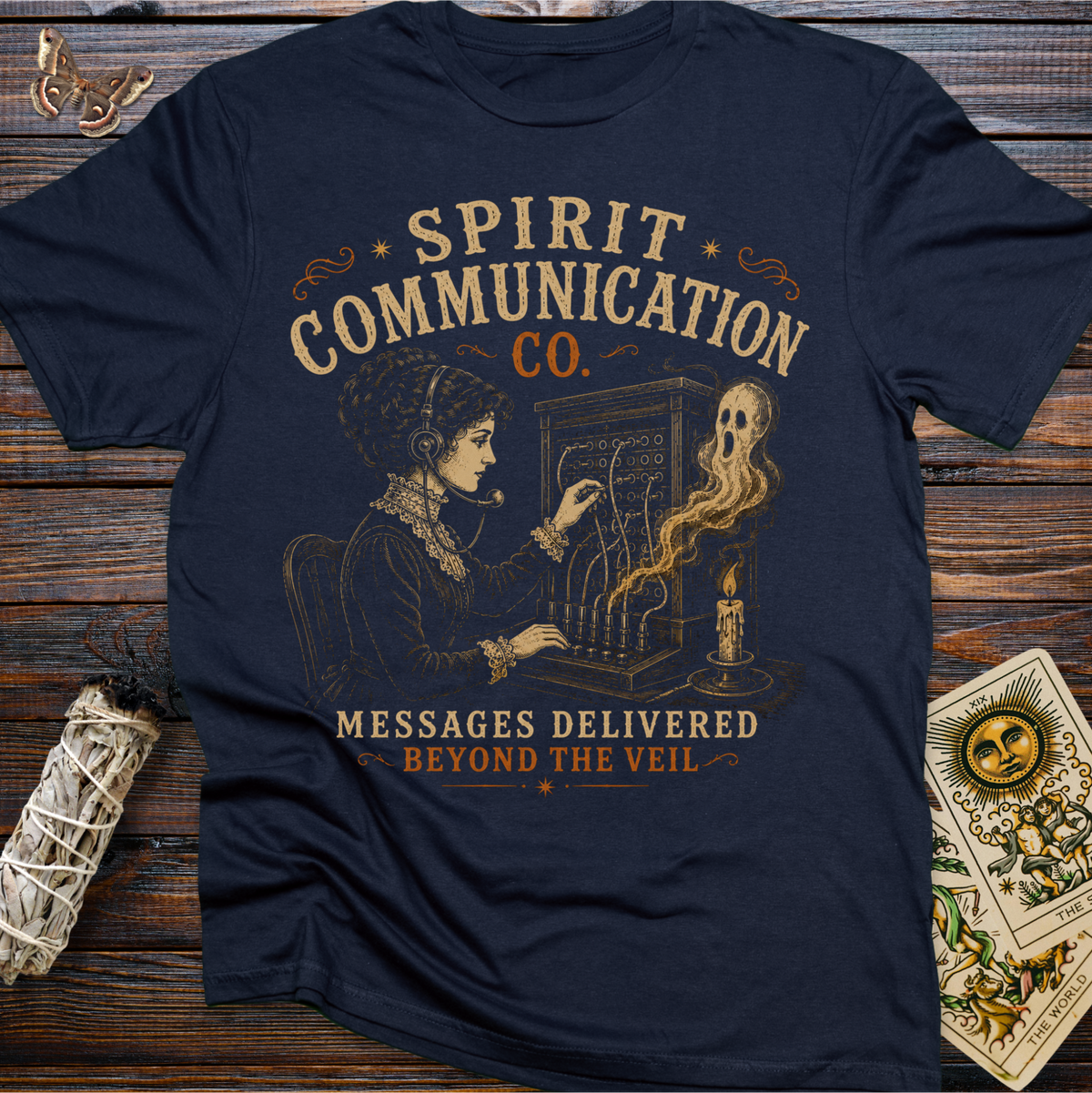 Spirit Communication Co. Messages Delivered Beyond the Veil T-Shirt