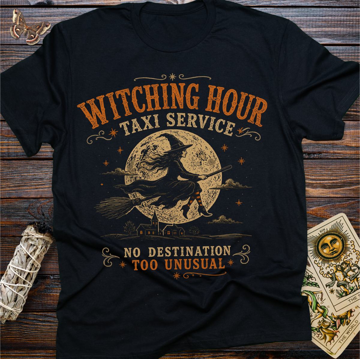 Witching Hour Taxi Service: No Destination Too Unusual T-Shirt