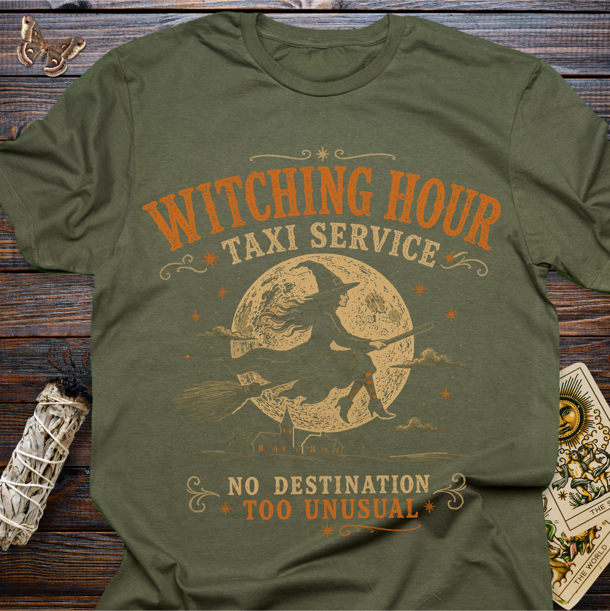 Witching Hour Taxi Service: No Destination Too Unusual T-Shirt