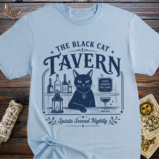 The Black Cat Tavern: Sprits Served Nightly T-Shirt